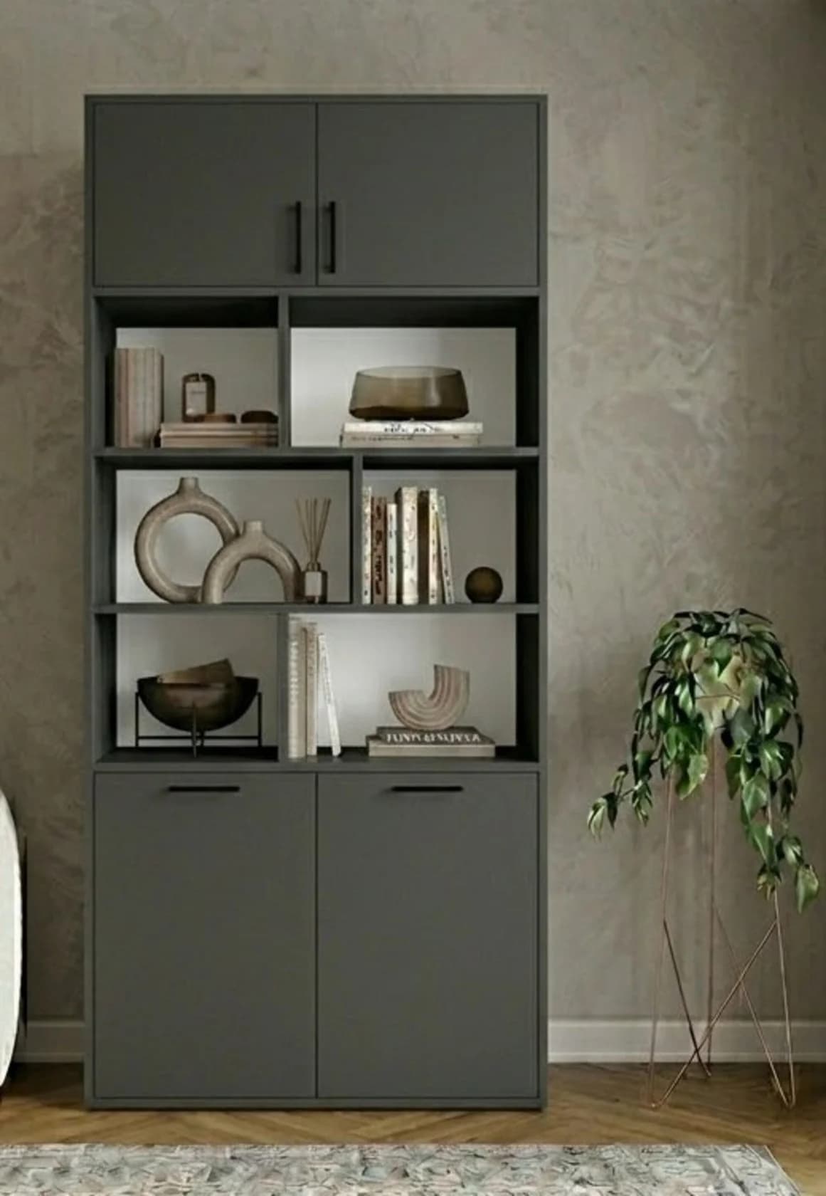 Şkaf MB3, laminat, 185x80x40 sm, antrasit
