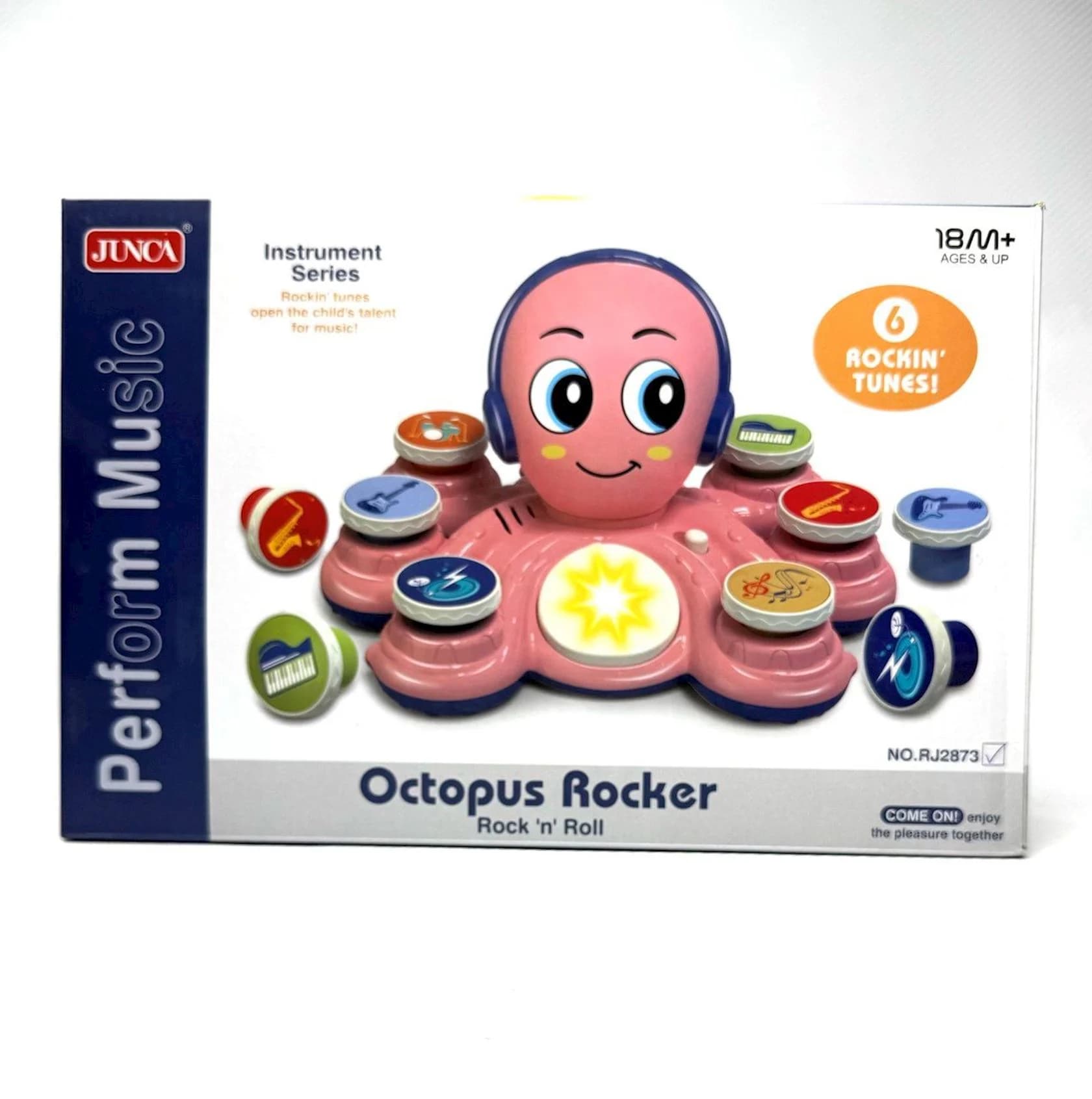Musiqili oyuncaq Octopus Rocker RJ2873, plastik, 18+ ay — şəkil 2