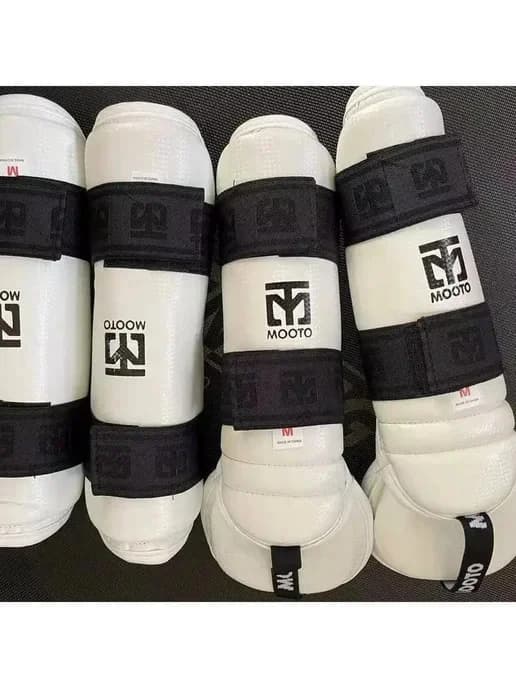 Taekvando üçün diz və dirsək qoruyuculari M, ağ, polyester/PVC/silikon — image 4