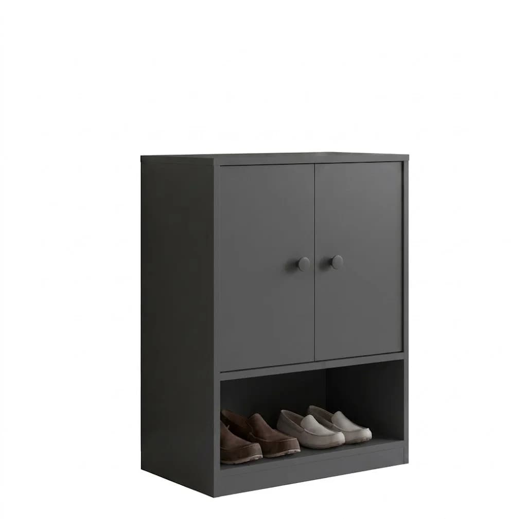 Tumba ayaqqabılar üçün MB9, laminat, 77x60x35 sm, tünd boz