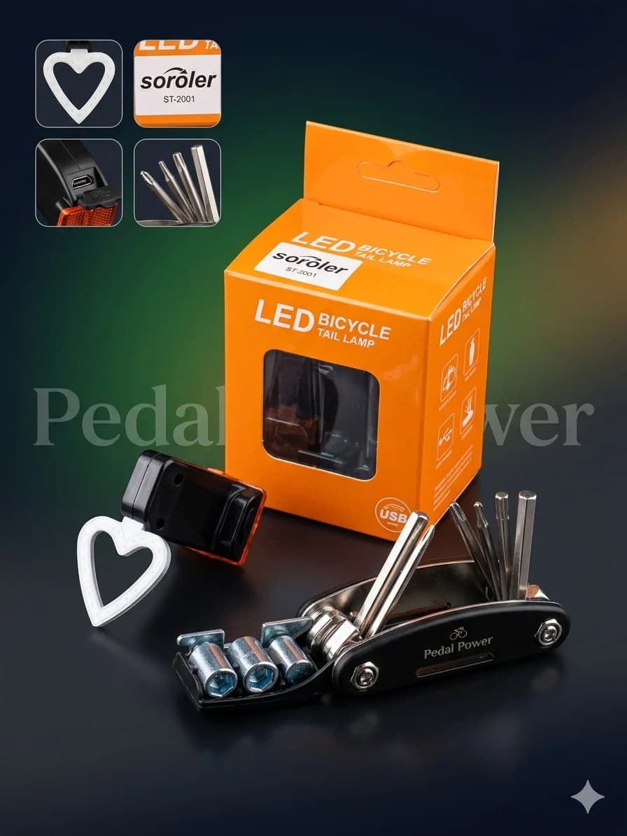 Velosiped üçün fənər və alət dəsti Soldier Pedal Power — şəkil 2