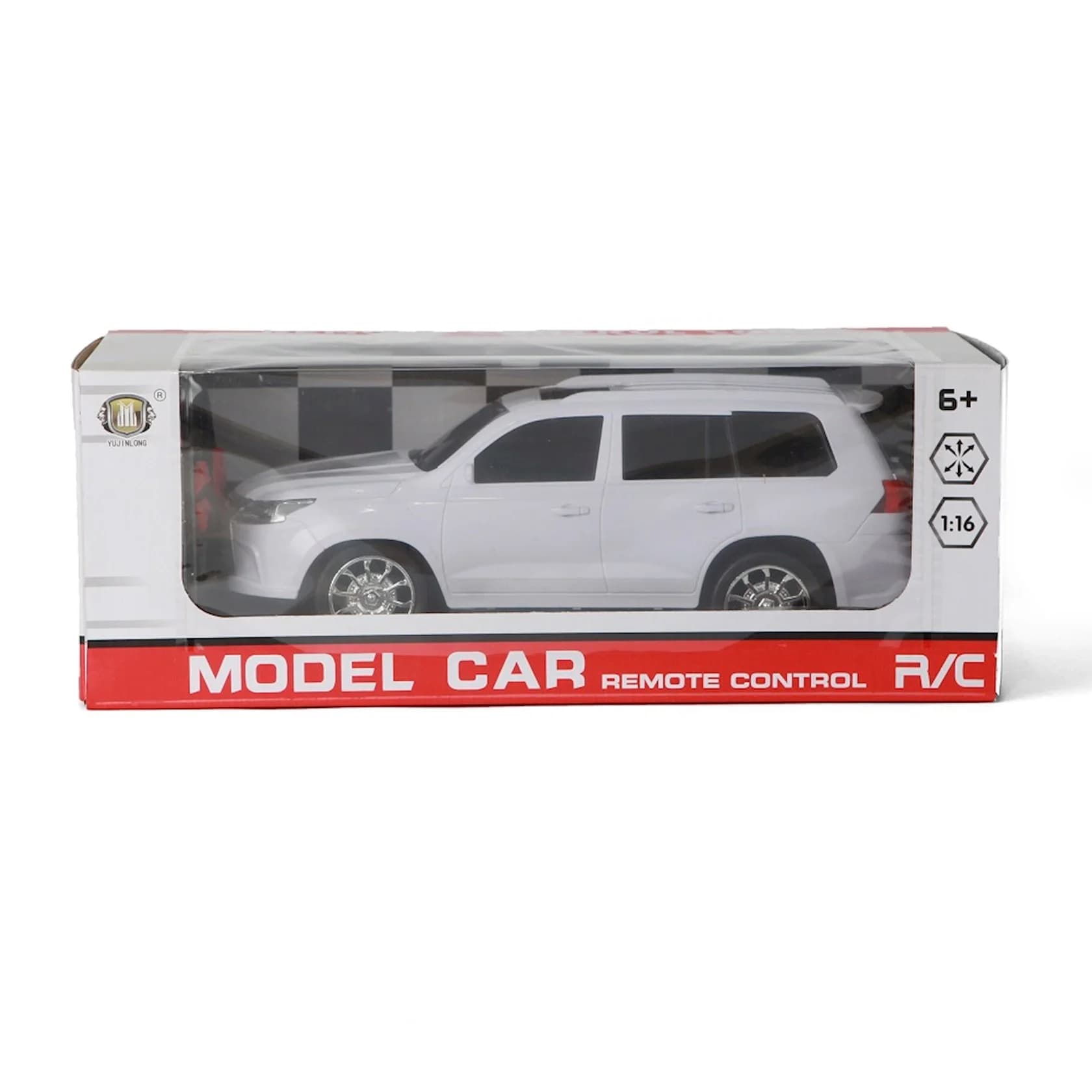 Radio ilə idarə olunan maşın Land Cruiser, ağ, 31x11.5 sm, 6 yaşdan