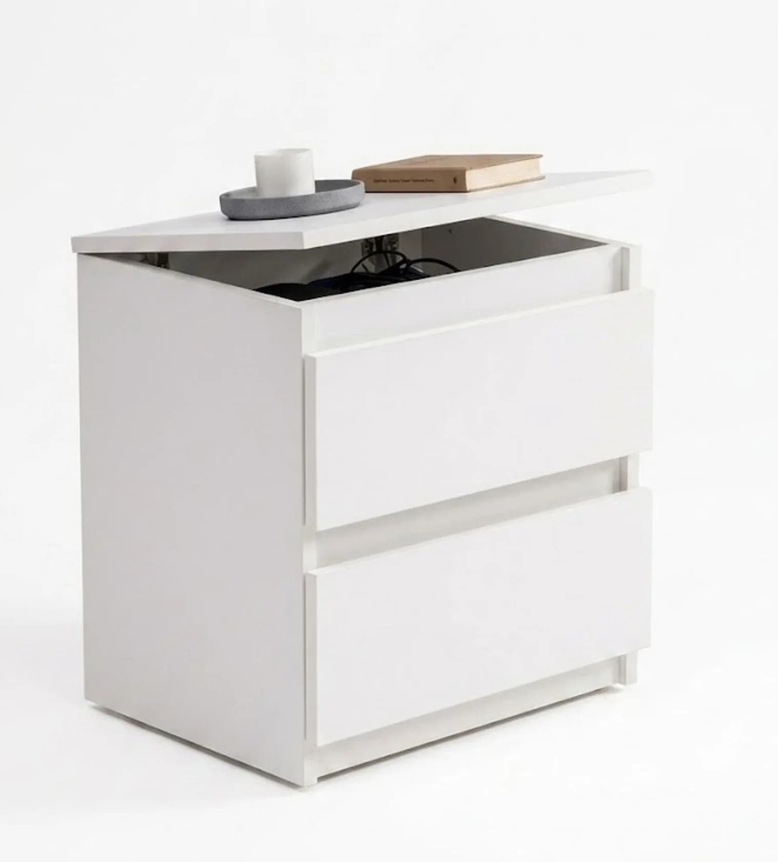 Çarpayıyanı tumba MB 4, Laminat, Ag , 45x45x35 sm