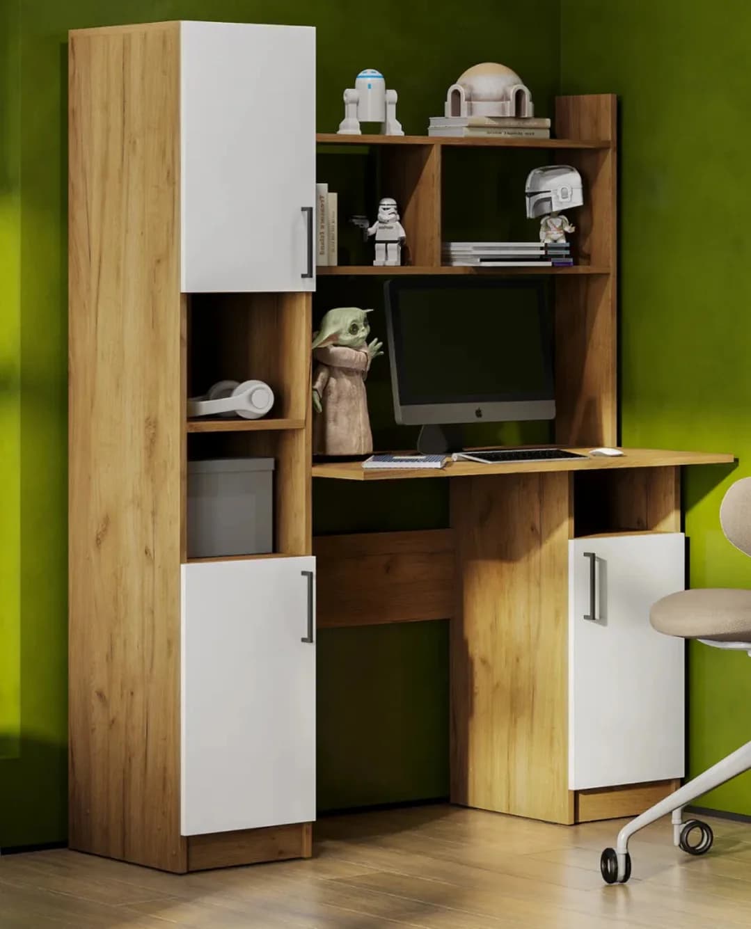 Kompüter masası S99, laminat, 120х160х57 sm