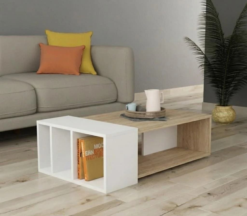 Jurnal masası 25740654, laminat, sanoma/ağ, 90x60x45 sm