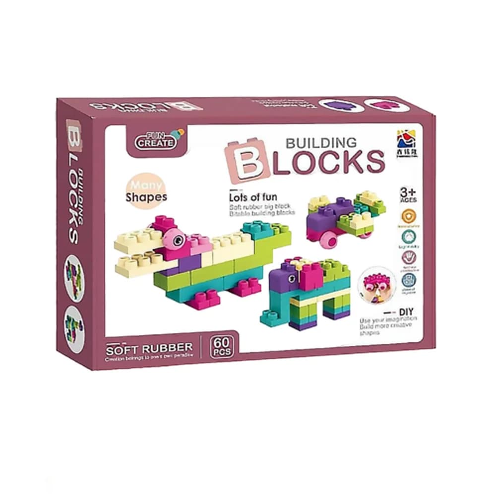 Konstruktor Building Blocks, 60 element, 3+ yaş