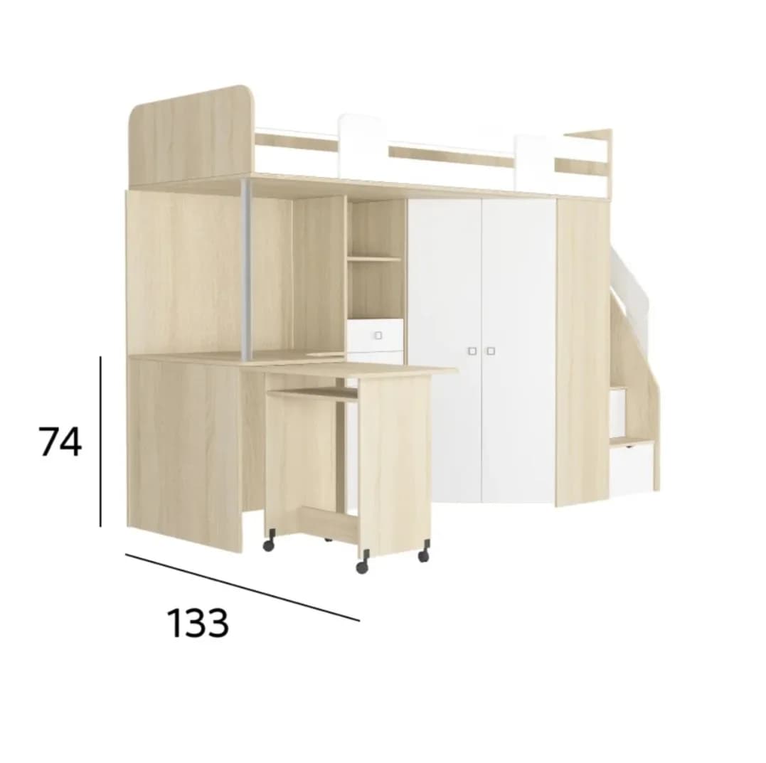 Çarpayı-çardaq SO 05, laminat, açıq qəhvəyi — şəkil 3