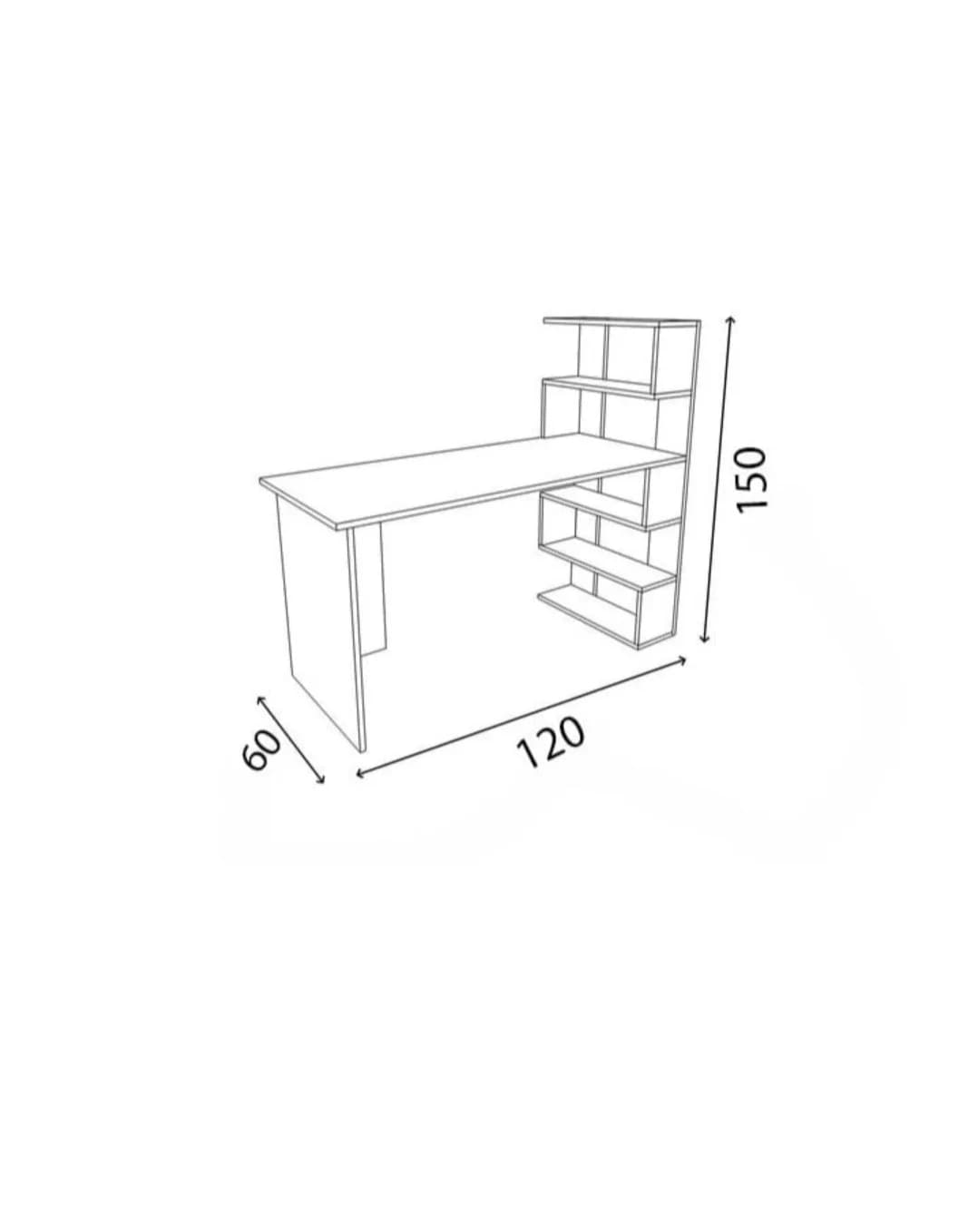 Yazı masası s0012, laminat, 150x120x60 sm — изображение 2