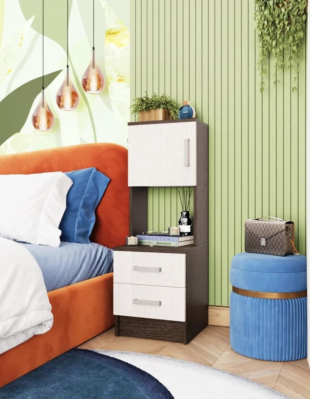 Çarpayıyanı tumba SO 006, laminat, qəhvəyi/bej