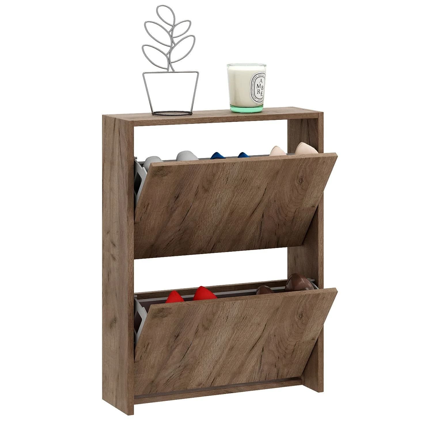 Ayaqqabı tumbası 15459, laminat, qəhvəyi, 52x77 sm