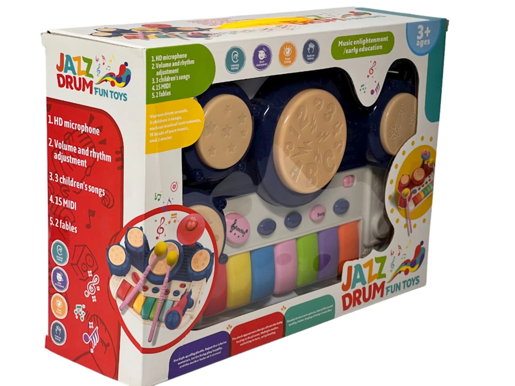 Oyuncaq ksilofon DJ241 Jazz Drum, 3+ yaş — şəkil 3