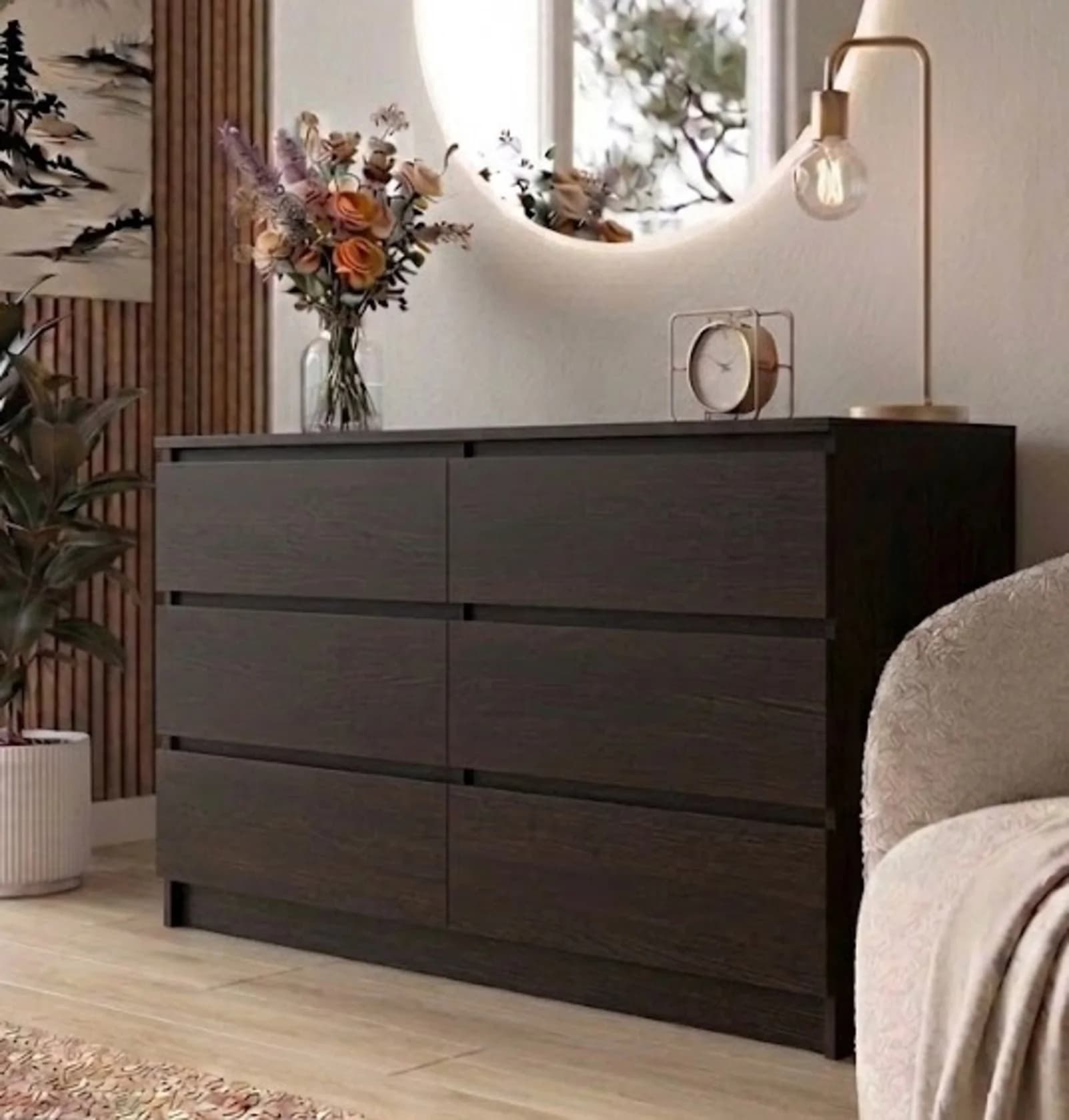 Komod MB 31, laminаt, tünd qəhvəyi, 140x80x45 sm