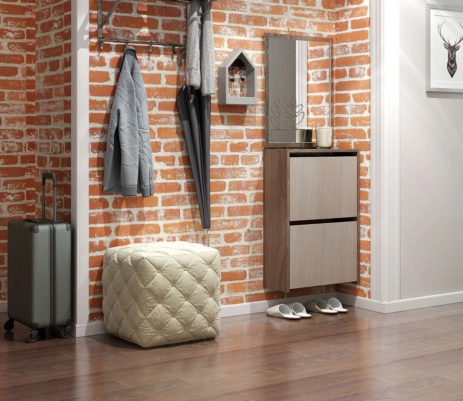 Ayaqqabı üçün tumba No brand 77 sm 52 sm 4 əd Laminat — изображение 2