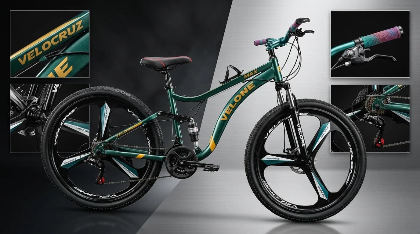 Dağ velosipedi Velocruz 29, tünd yaşıl — изображение 2