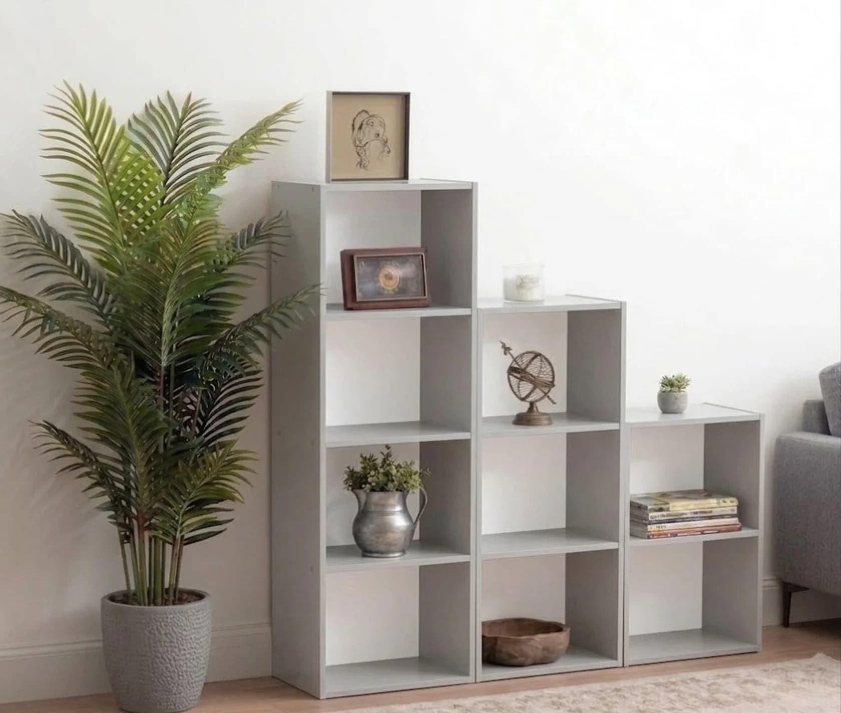 Tumba MB 32, laminat, boz, 141x110x28 sm