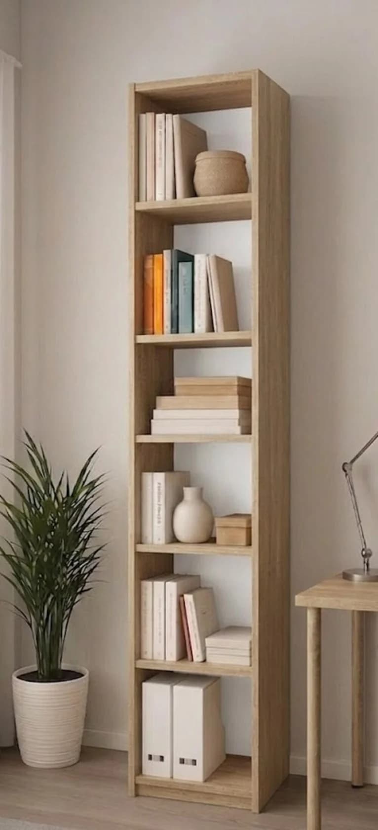 Stellaj MB3, laminat, 210x50x36 sm, açıq qəhvəyi