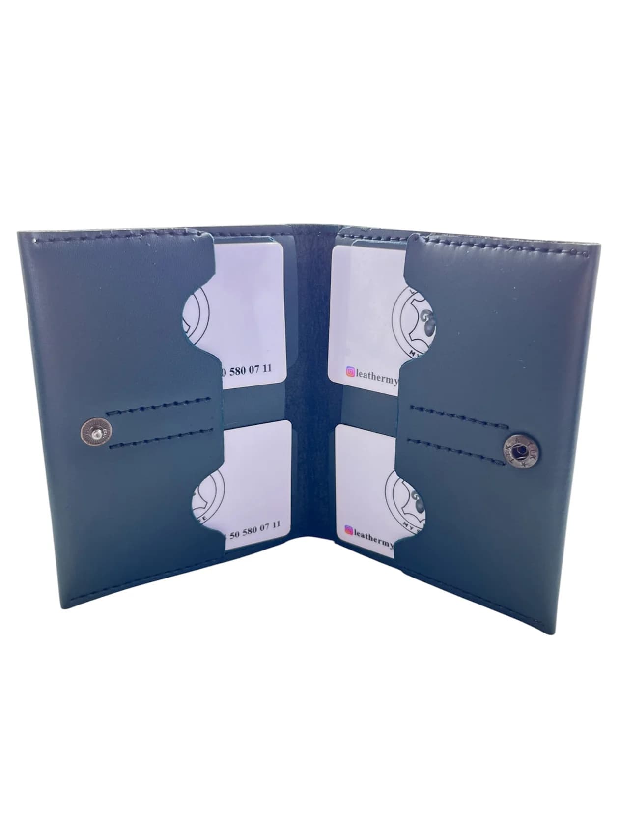 Kredit kart qabı 80202034, dəri, 13x10 sm, tünd yaşıl — şəkil 2