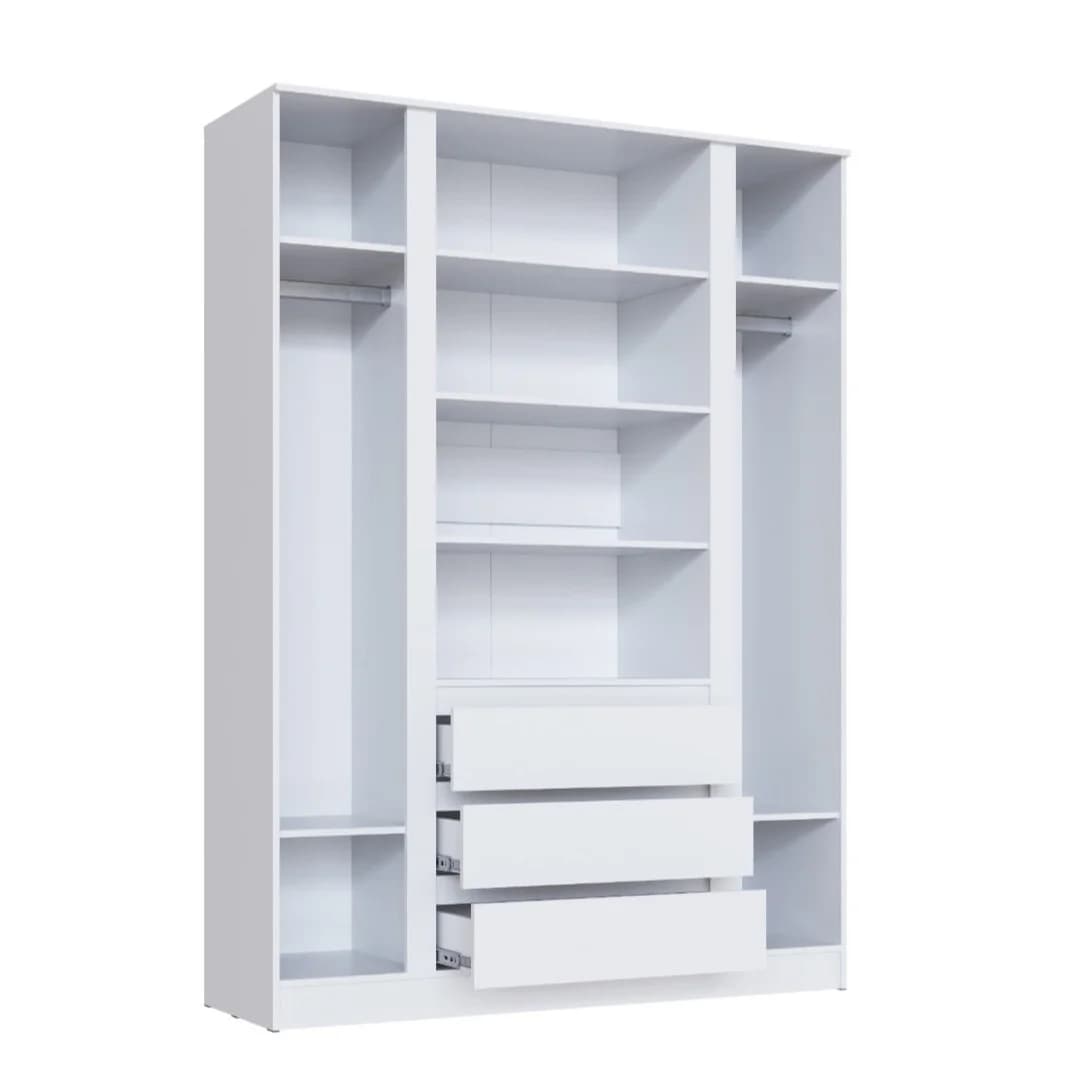 Şkaf SO75, laminat, ağ, 50x160x200 sm — image 2