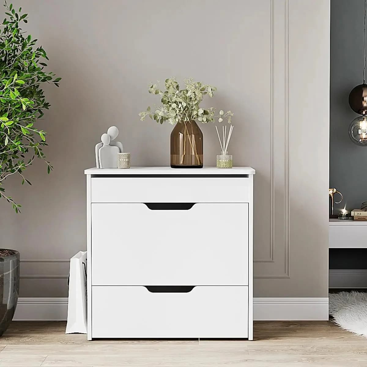 Makiyaj masası 8320, ağ, laminat, 120х47х72 sm — изображение 2