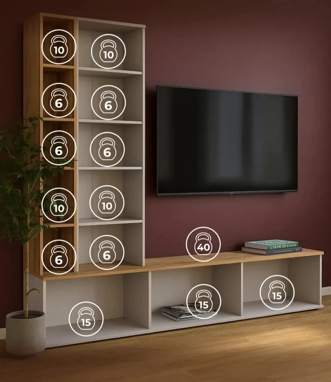 Tv üçün tumba SO0017, 186x200 sm — изображение 2