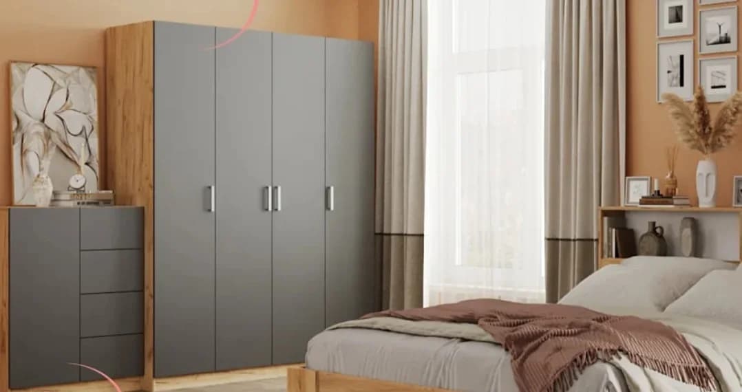 Şkaf SO00101, laminat, antrasit, 200x160x50 sm — image 3