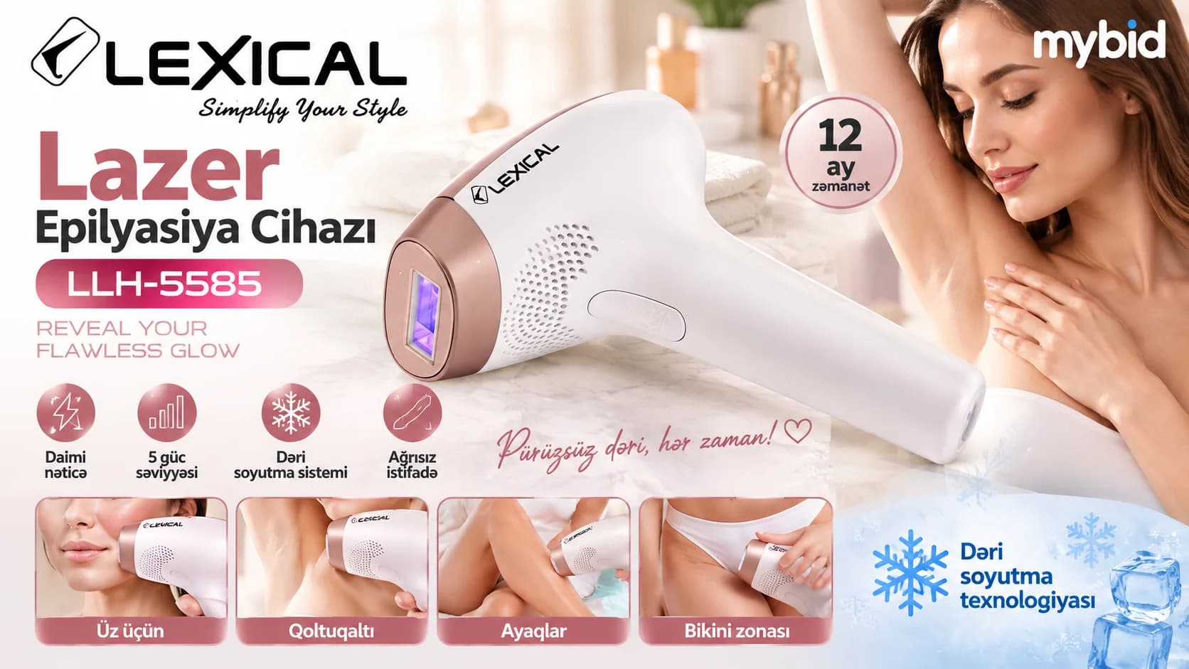 LEXICAL LLH-5585 Lazer Epilyasiya Cihazı