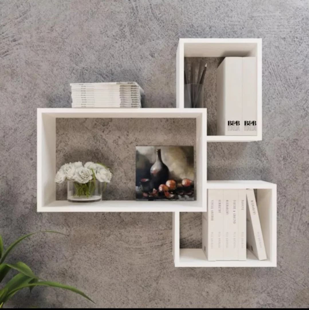 Rəf SO32, laminat, ağ, 88x83x20 sm — изображение 2
