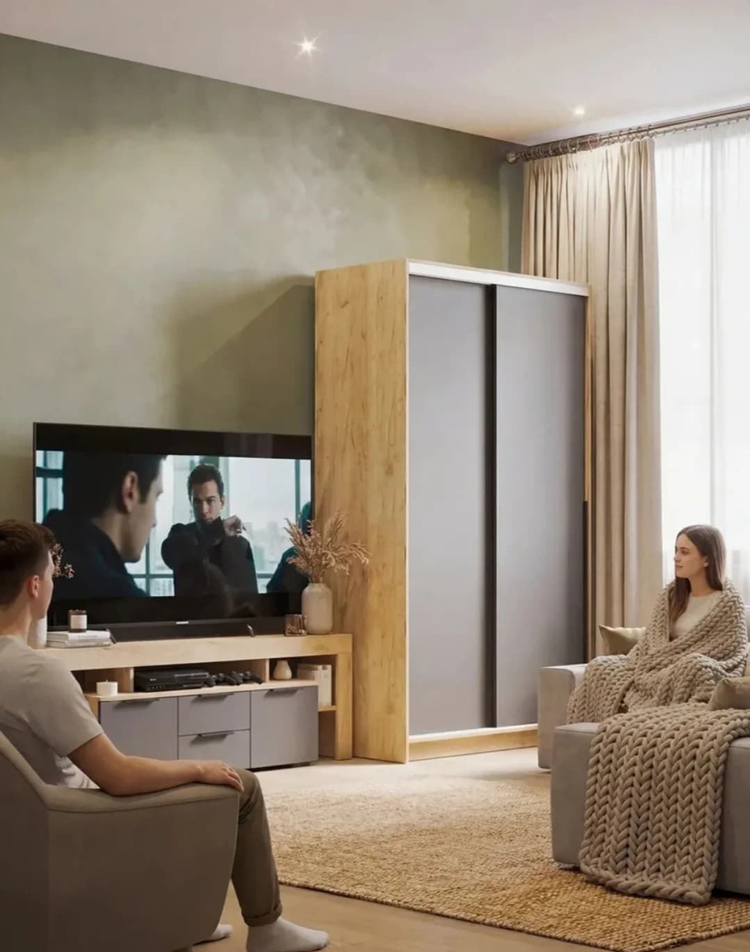 TV üçün tumba SO064, laminat, 160x53x38 sm — изображение 4