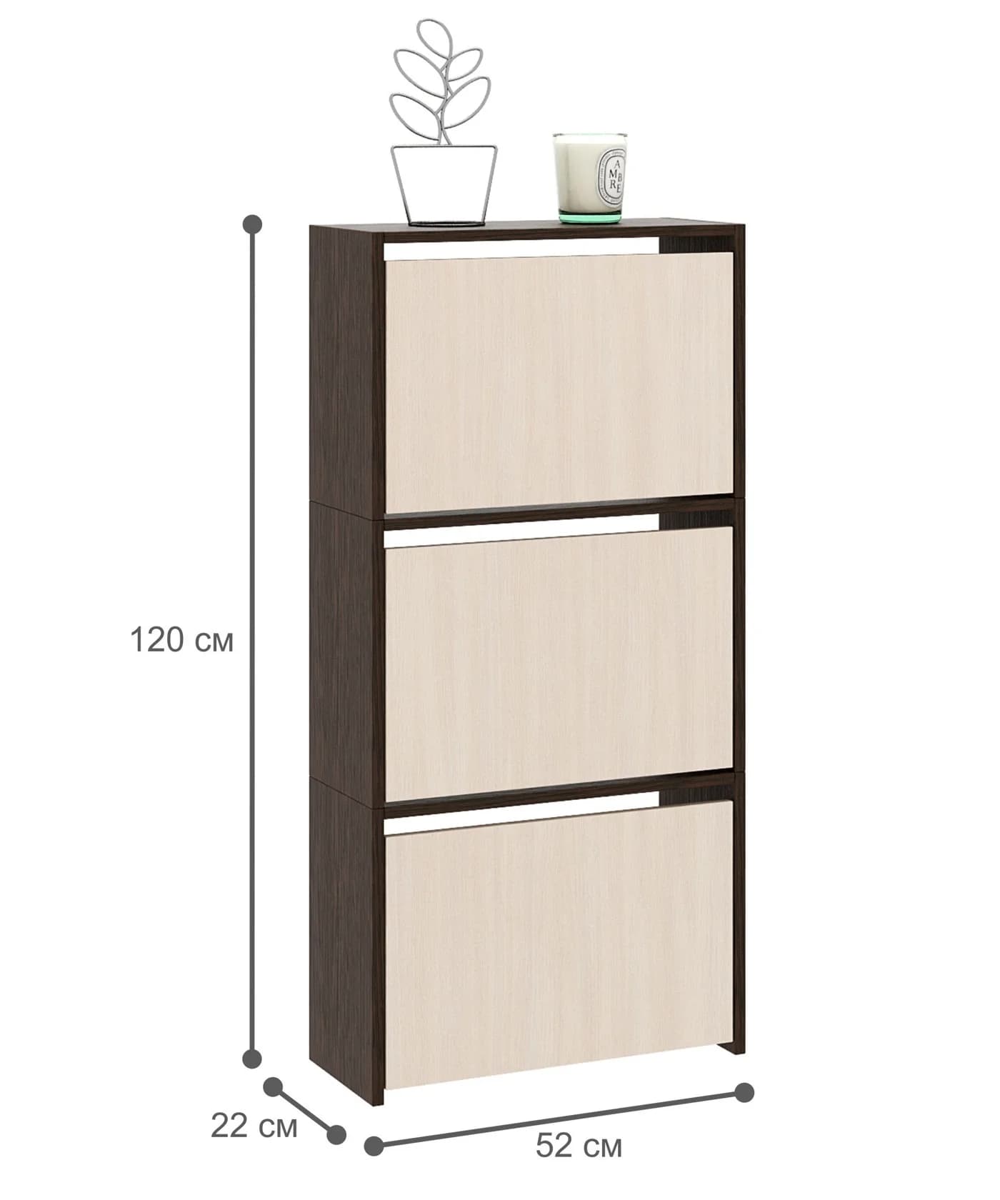 Ayaqqabı üçün tumba Yagmur 120 sm 52 sm 3 əd Laminat 40 — image 3