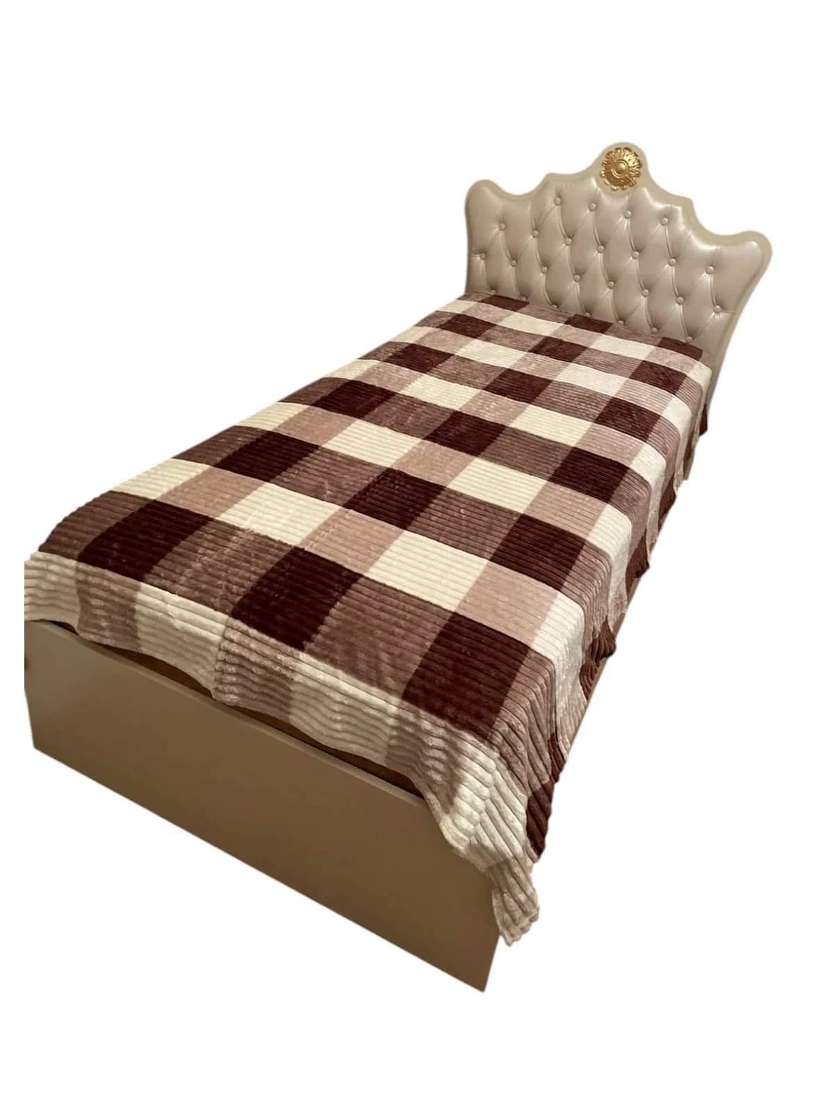 Yataq örtüyü Bamboo model 13.10, yeni model, yaz-yay-payız fəsilli, kletka (şahmat) dizayn, Bamboo materiallı - GS_1_011