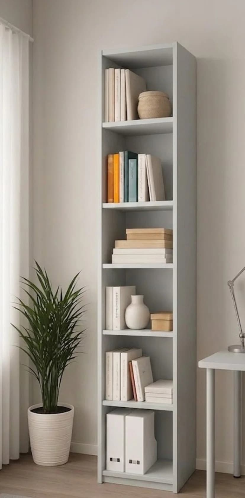 Stellaj MB3, laminat, 210x50x36 sm, boz
