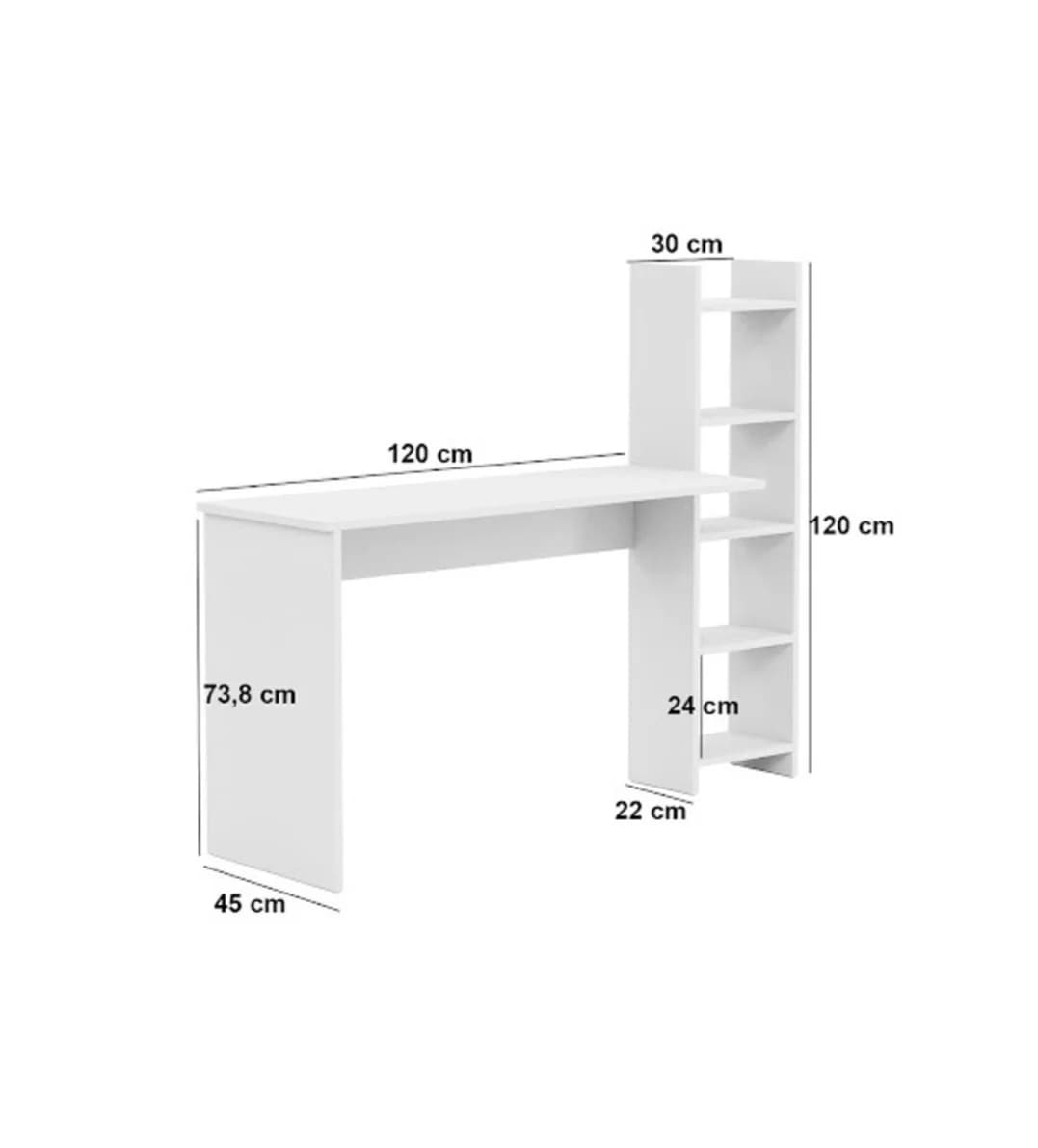 Yazı masası SO17, laminat, qəhvəyi/boz, 150x45x120 sm — изображение 5