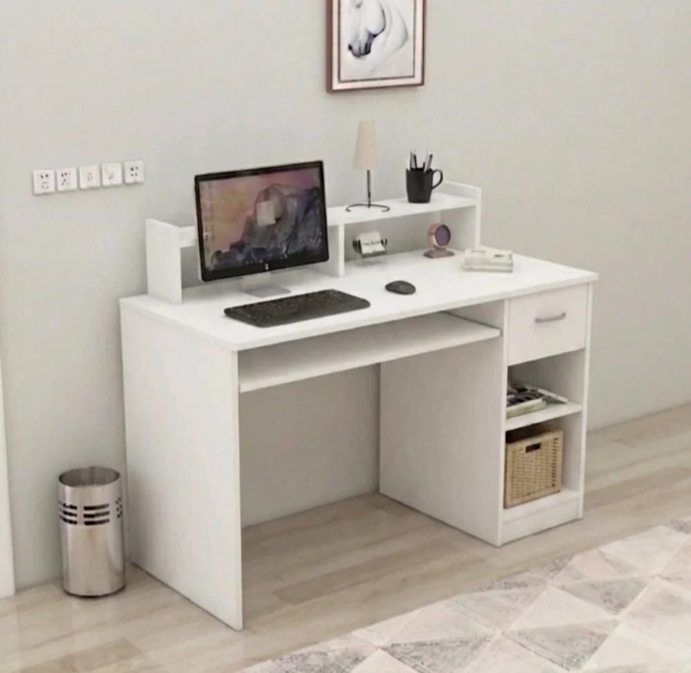 Yazı masası MB 11, Ağ, laminat, 110x75x50 sm