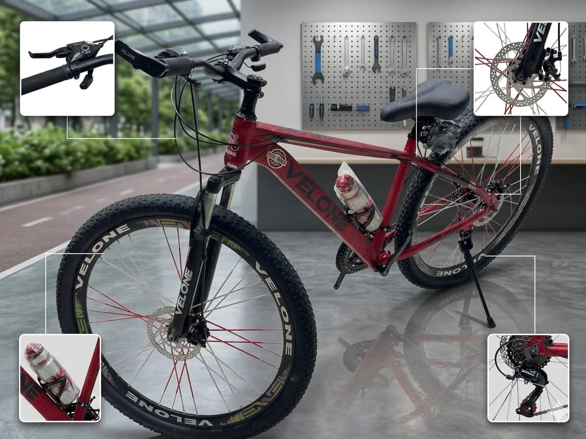 Dağ velosipedi Velone 6433, 29", qırmızı — image 2