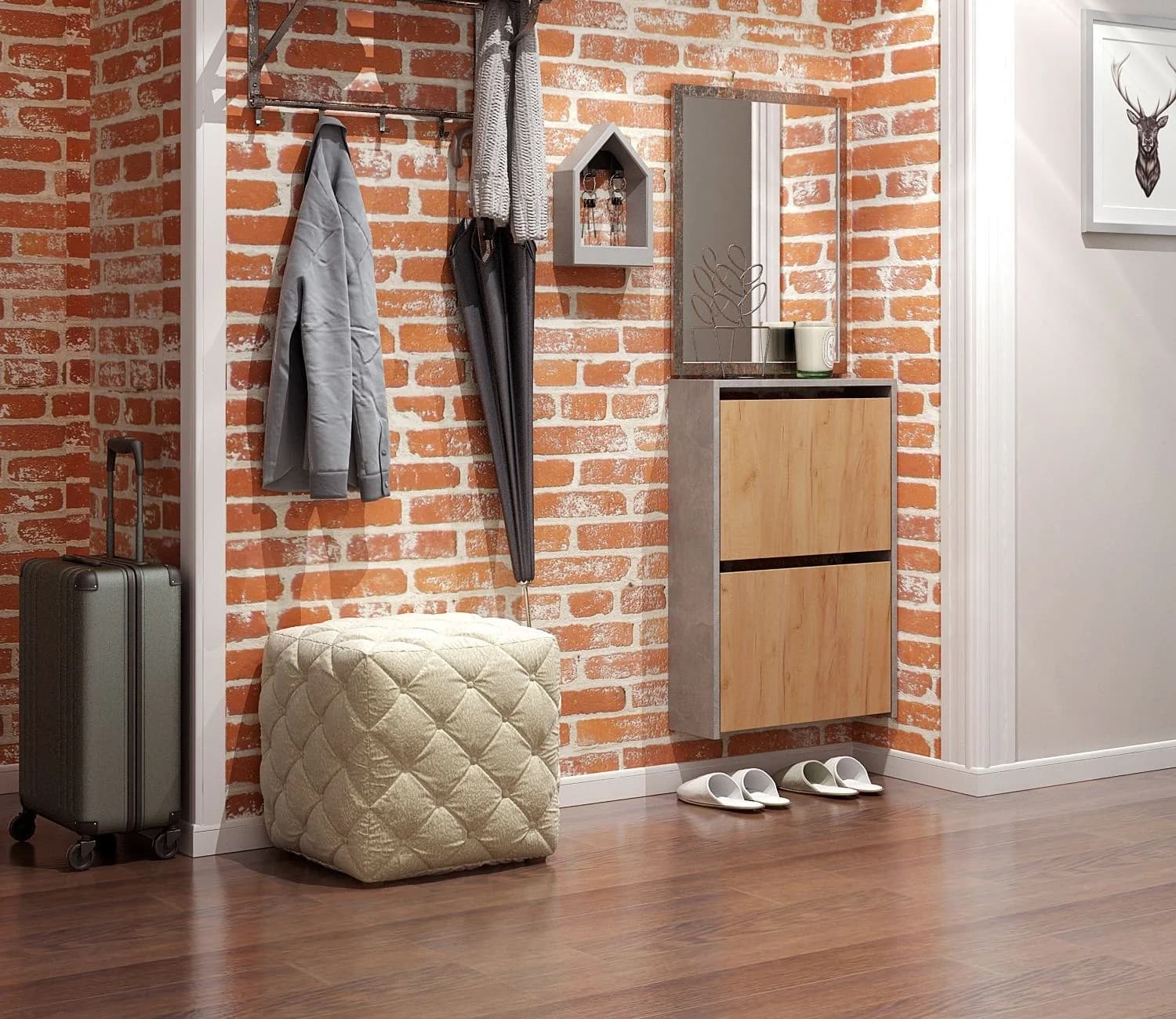 Ayaqqabı tumbası Yagmur 36 Ayaqqabı üçün 77 sm 52 sm 4 ədəd Laminat — image 2