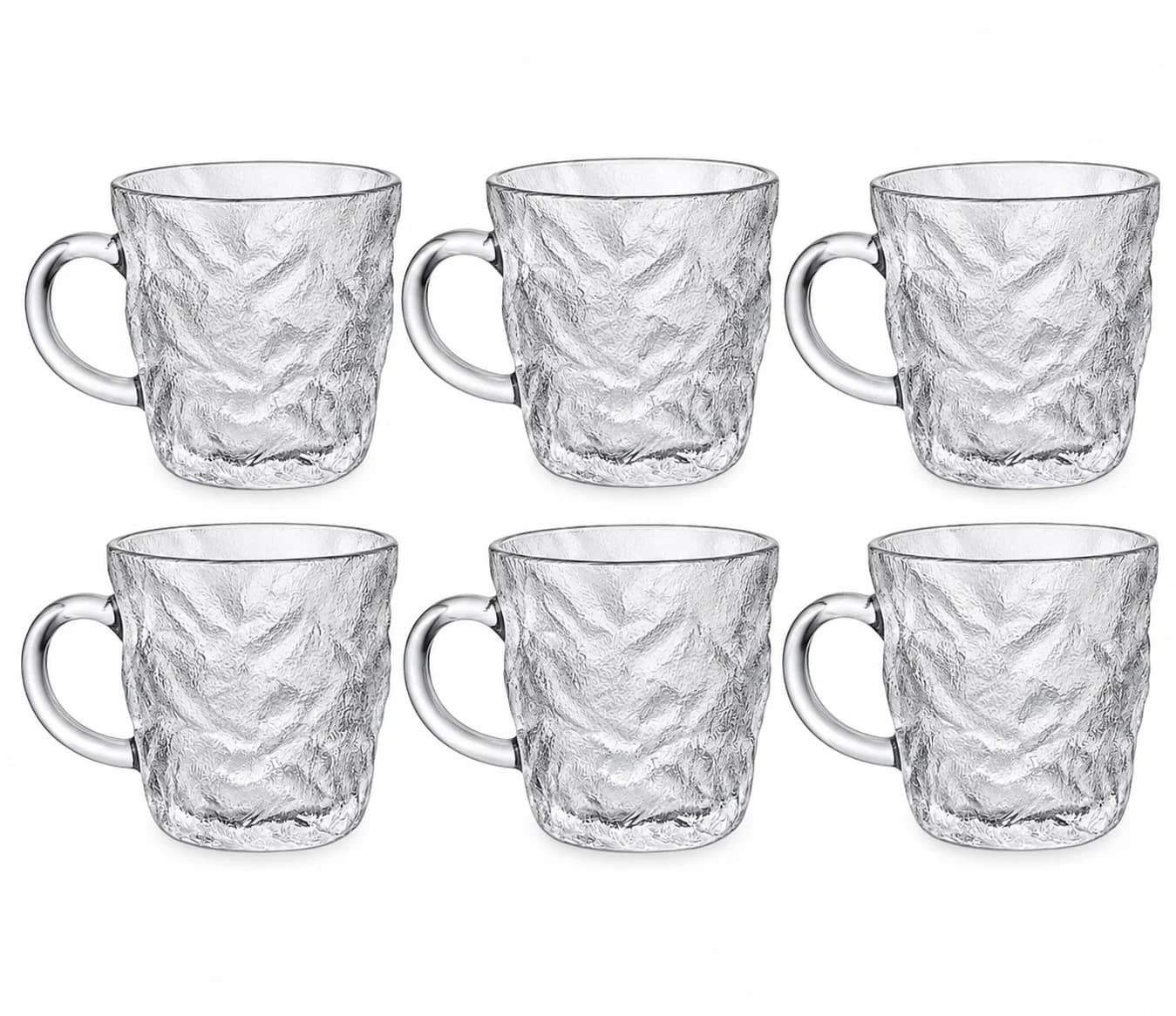 Krujkalar dəsti 2855417, şüşə, şəffaf, 300 ml, 6 əd