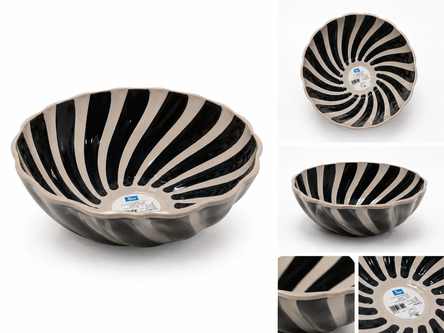 Salat qabı 2752948, 21 sm, 1600 ml, keramika,