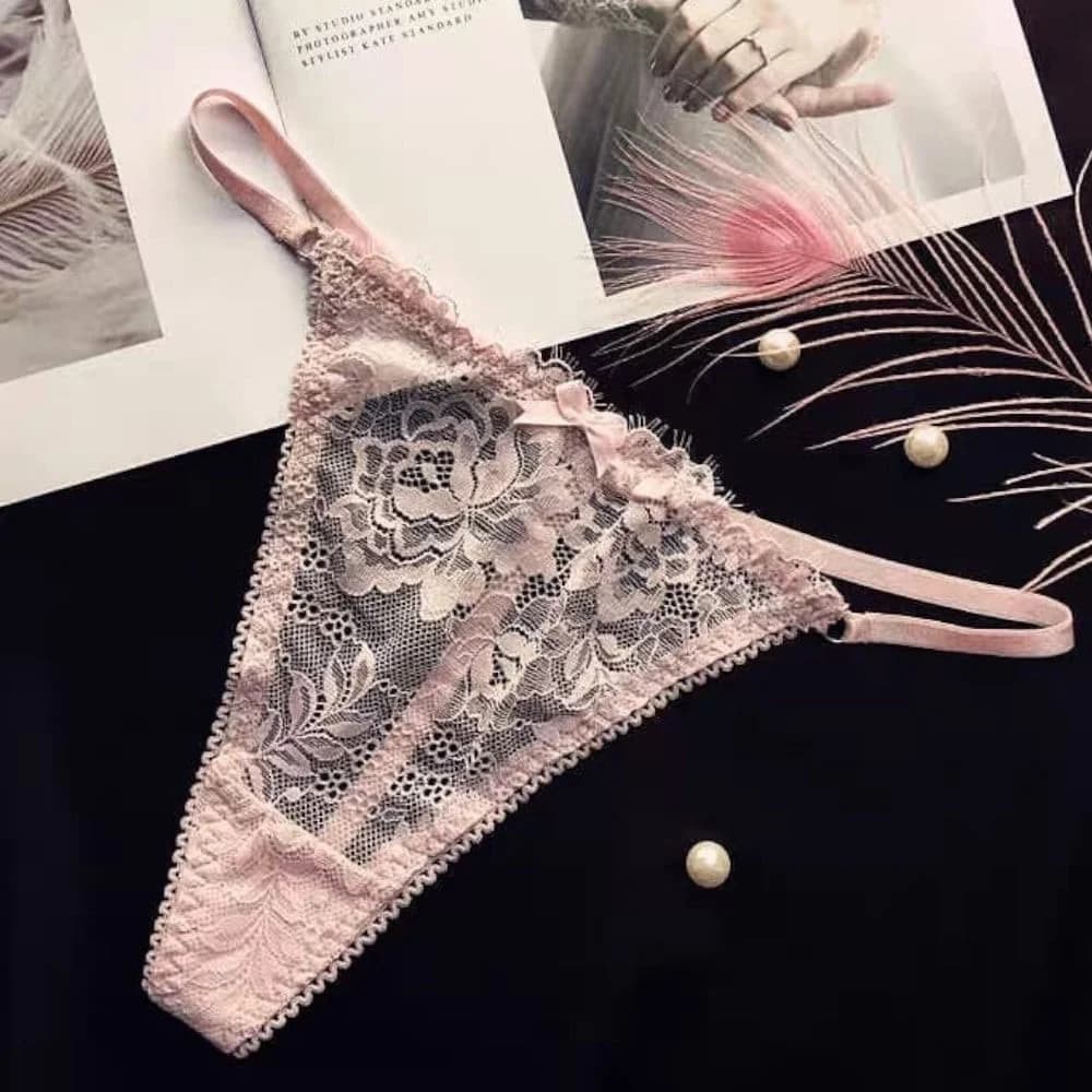 Qadınlar üçün strinq 1611, çəhrayı, pambıq, ölçü One size