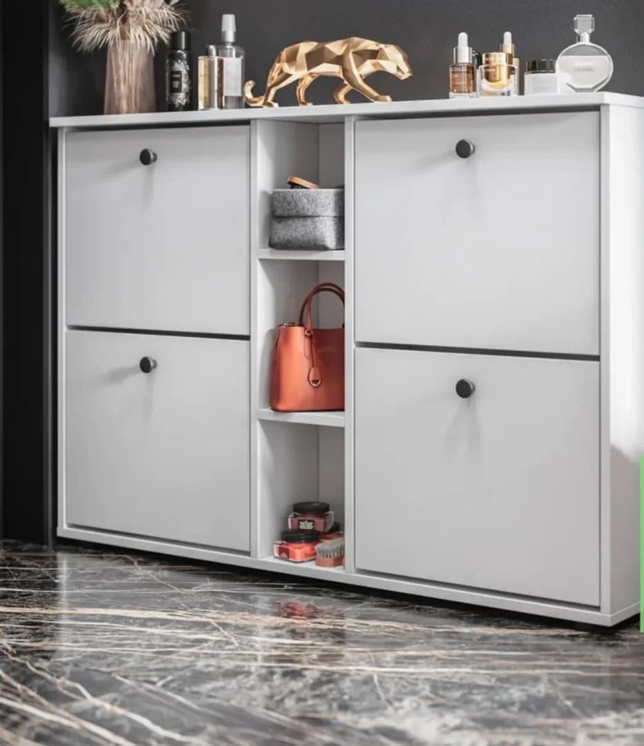 Ayaqqabı üçün tumba s71, laminat, ağ, 78x112.2x20 sm