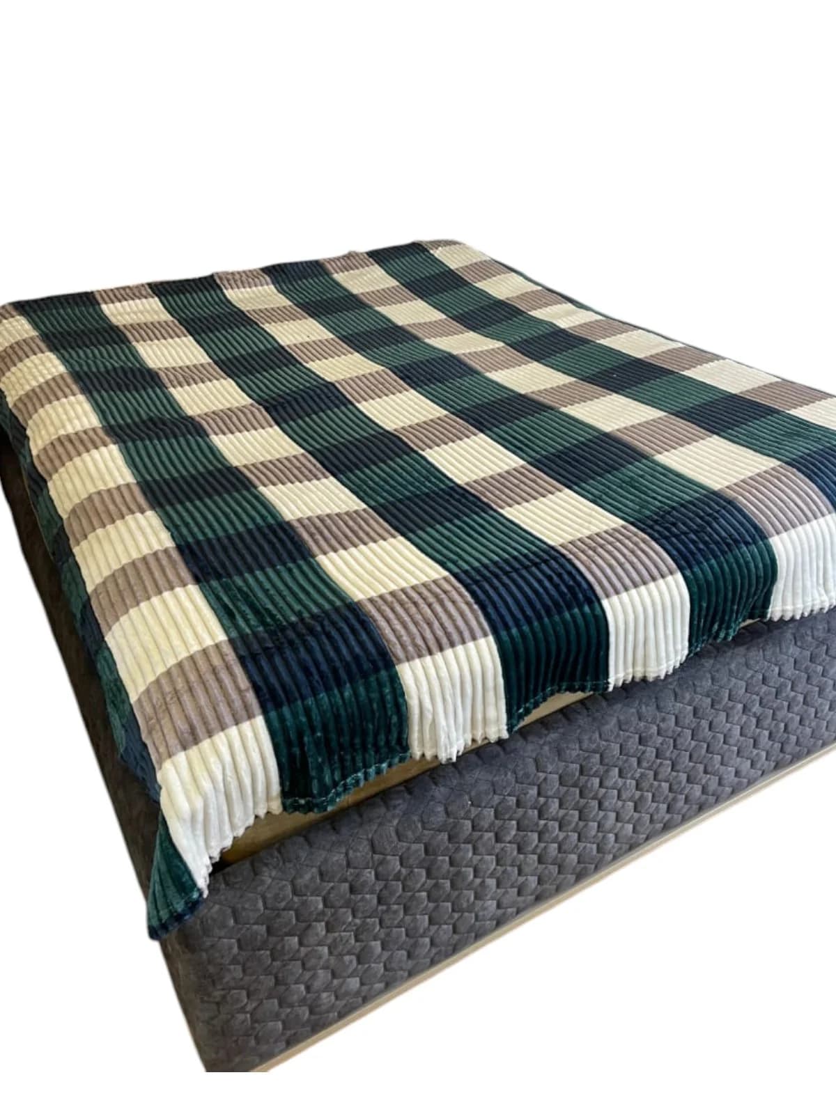 Yataq örtüyü Bamboo model 13.28, yeni yaz-yay-payız fəsilli, kletka (şahmat) dizaynlı, bambuk materiallı - GS_1_029
