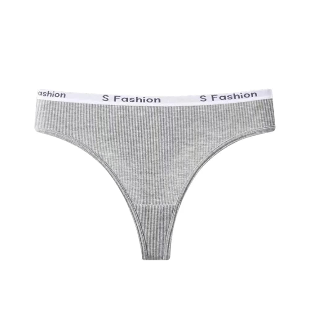 Qadınlar üçün strinq 1324, boz, pambıq, ölçü One size