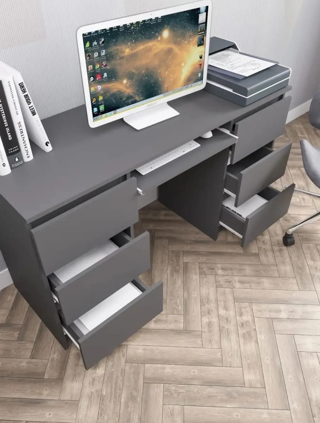 Kompüter masası SO 024, laminat, antrasit — изображение 4