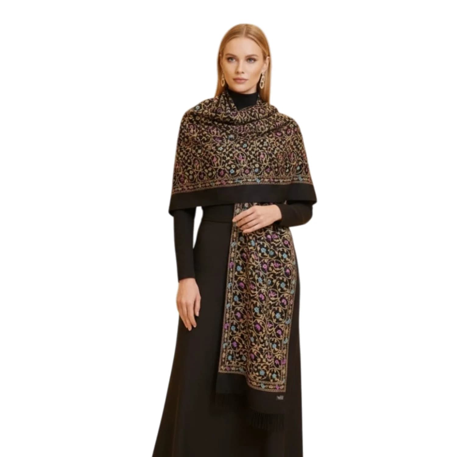 Qadınlar üçün şərf Model-3, qalın kaşmir, 75x200 sm