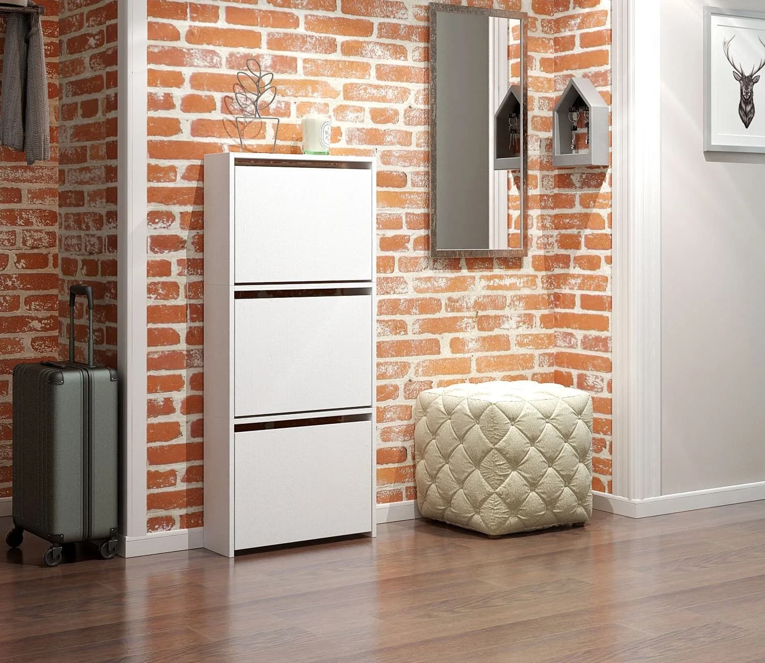 Ayaqqabı üçün tumba Yagmur 120 sm 52 sm 3 əd Laminat