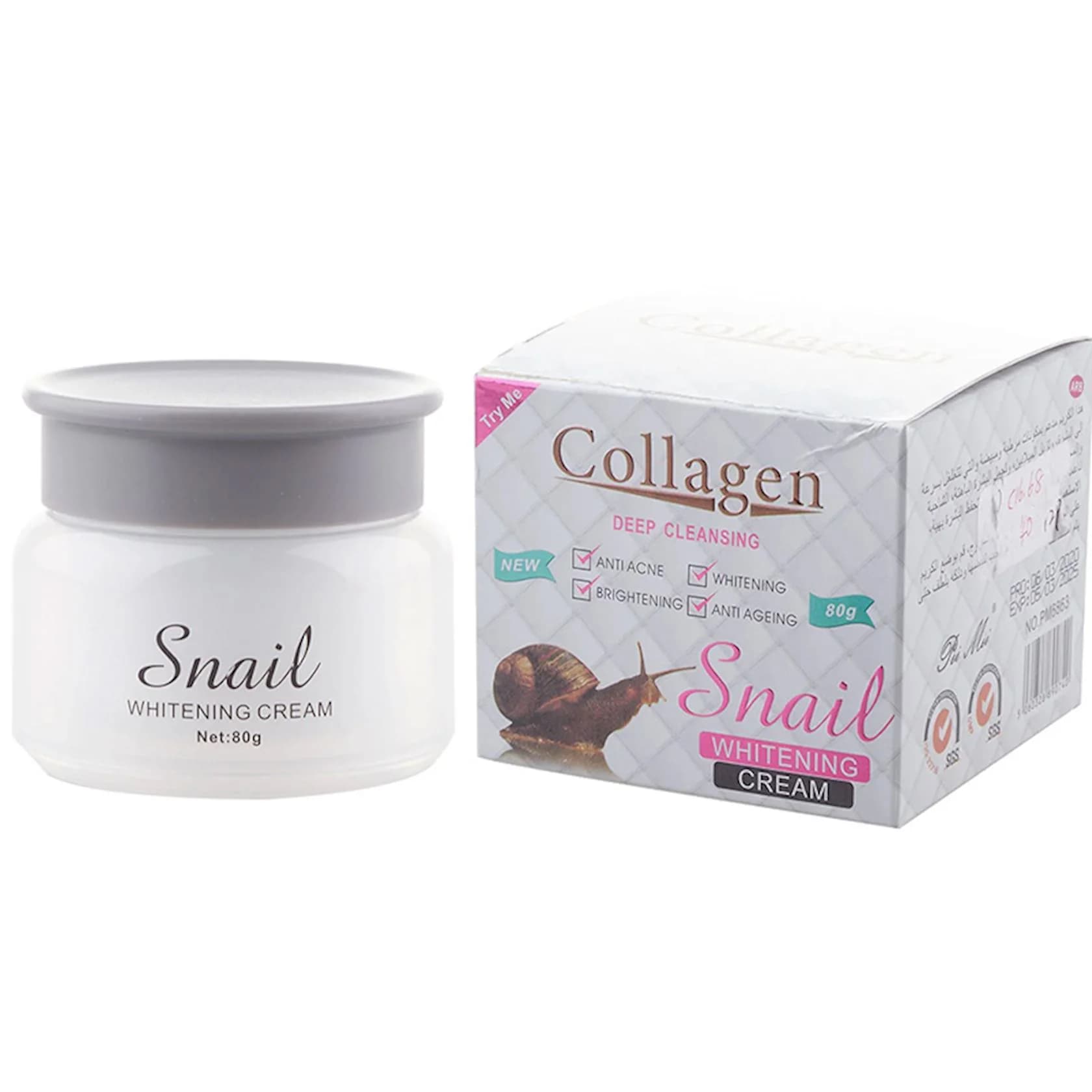 Üz üçün krem Collagen Deep Cleansing Snail Whitening 80 q