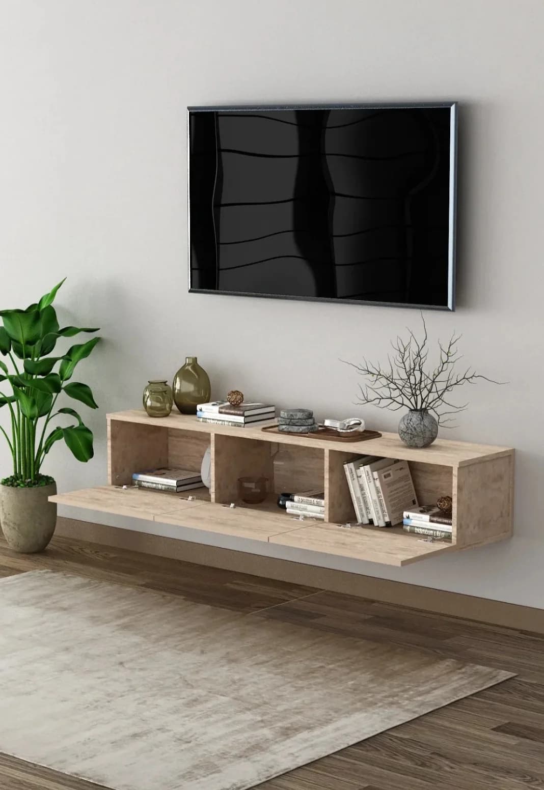 TV üçün tumba SO83, laminat, 30x160x32 sm — изображение 2
