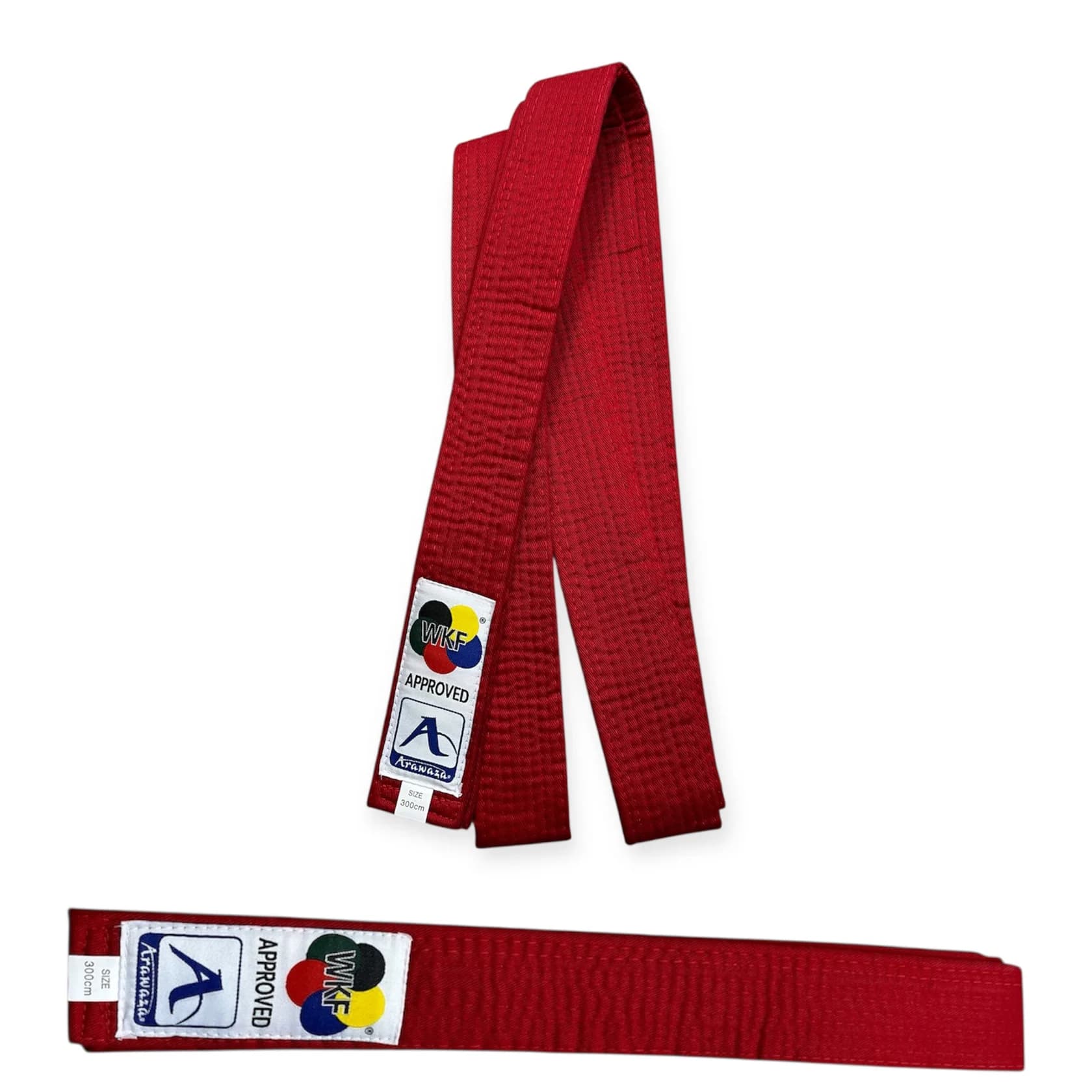 Karate kəməri Aravaza, qırmızı, 300 sm