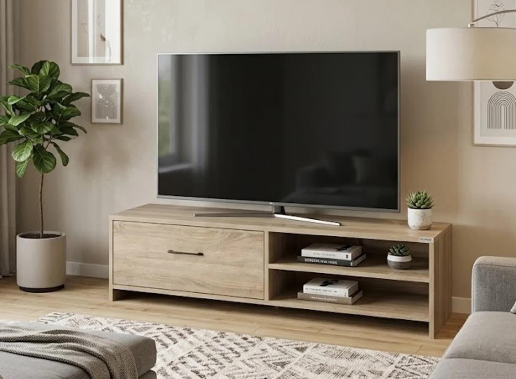 TV üçün tumba MB 12, laminat, sanoma, 135x40x35 sm