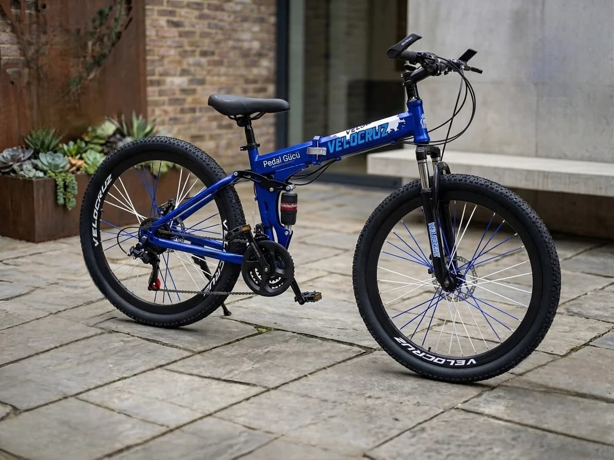 Dağ velosipedi Velocruz, 26", qatlanan, göy