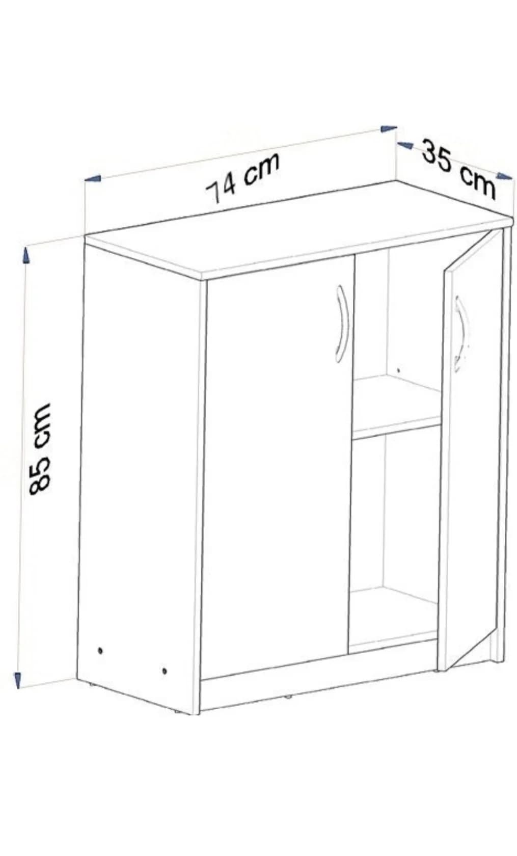 Komod SO55, laminat, 85x35x74 sm — изображение 2